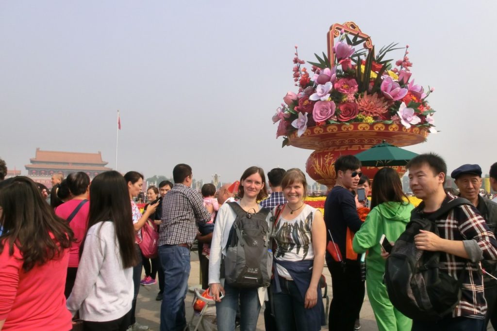 Chinesischer Nationalfeiertag auf dem Platz des Himmlischen Friedens